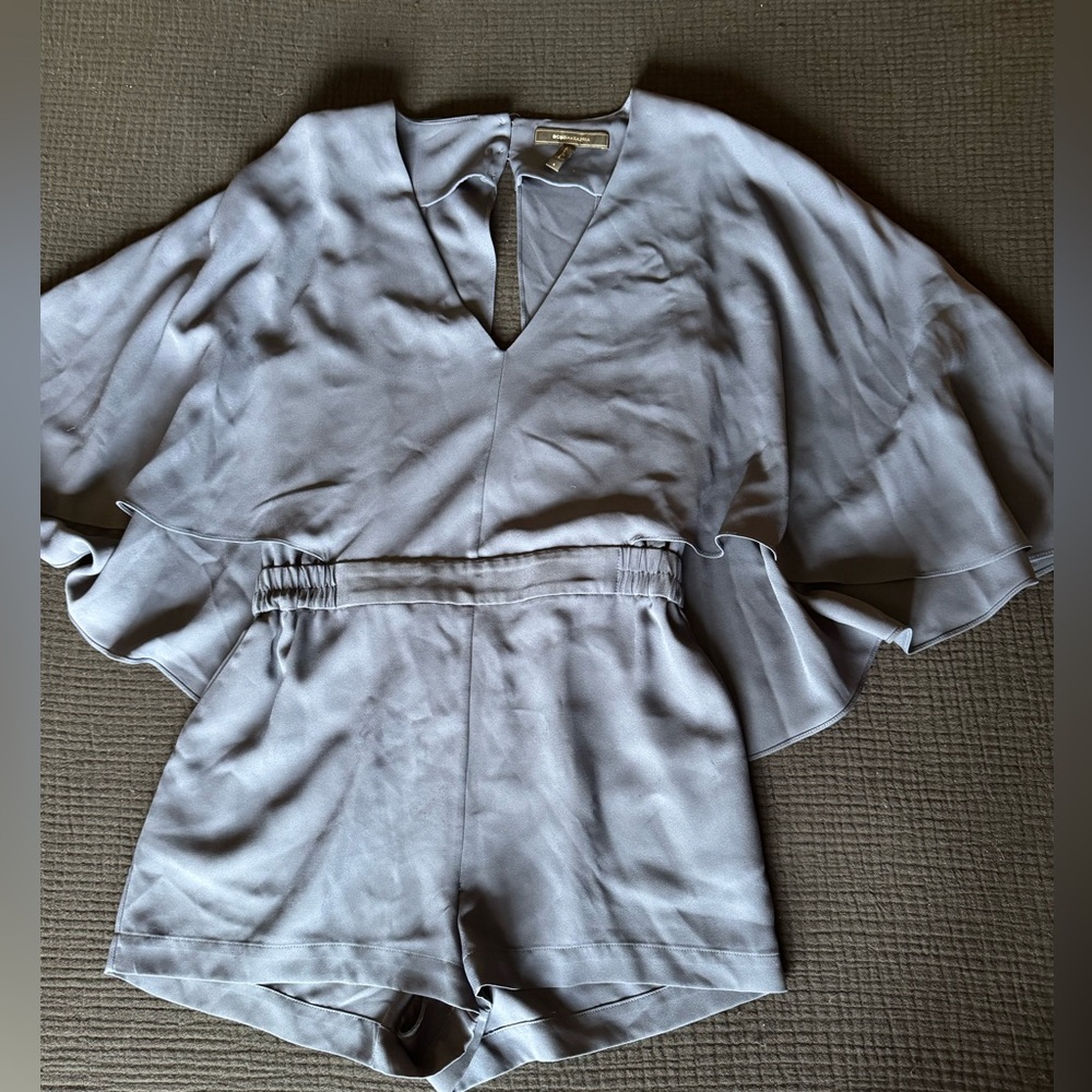 BCBGMaxAzria Navy Shorts Romper